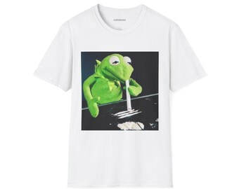 カーミットTシャツ - 考えるカーミットフロッグ - レトロヴィンテージ