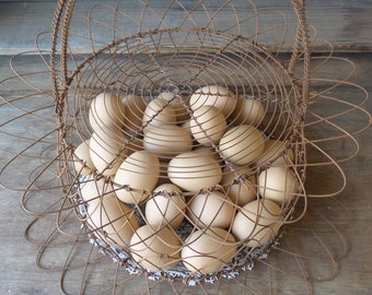 Items Similar To Vintage Large Wire Heart Basket Heart Shaped