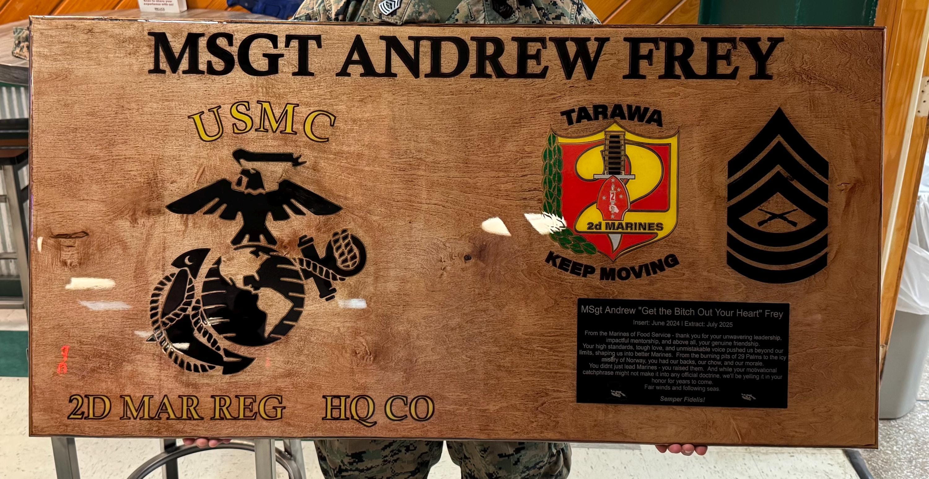 Custom Military Plaques, Going away gifts. Recognition and Appreciation awards.