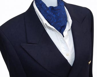 Bufanda tipo kimono 100% seda | Accesorio vintage japonés para el cuello | Textil de kimono komon reciclado | Hecho a mano en Japón [Atelier Direct]