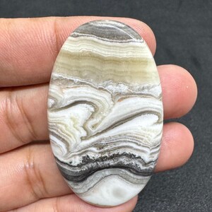 Rare Quality Zebra+ Calcite Loose Gemstone Zebra- Calcite Handmade Stone Size- 51x29 MM 80 Cts. Zebra- Calcite Cabochon For Jewelry Making