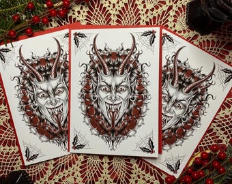 Set of 3 Halloween 5x7 Greeting Cards