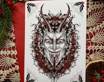 Krampus 5x7 Greeting Card