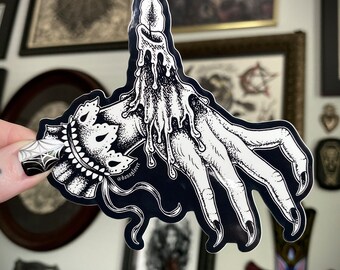 Vampire Hand glossy vinyl sticker