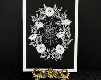 Moonflower Web Portal 5x7” Fine Art Giclée print