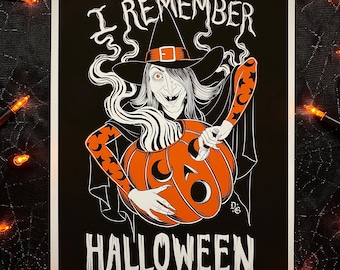 I Remember Halloween 9x12 giclée fine art print