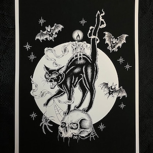 Scaredy Cat 9x12” Fine Art Giclée print