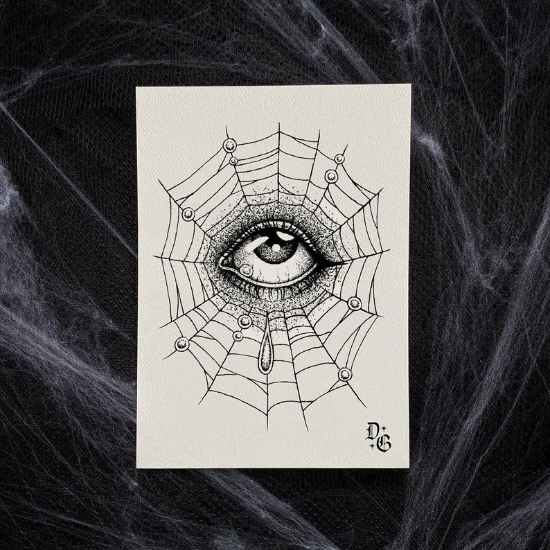 Lovers Eye Web Limited Edition DGAO 5x7 Cardstock print image 1