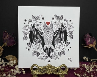 Moonflower Bat - Double-sided Valentine