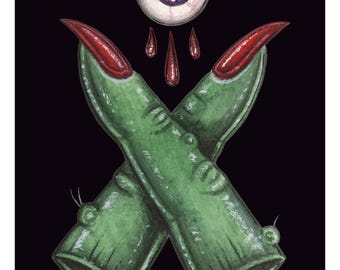 Fingers Crossed 5x7” Fine Art Giclée print