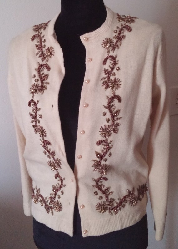 1950's Beaded Sweater