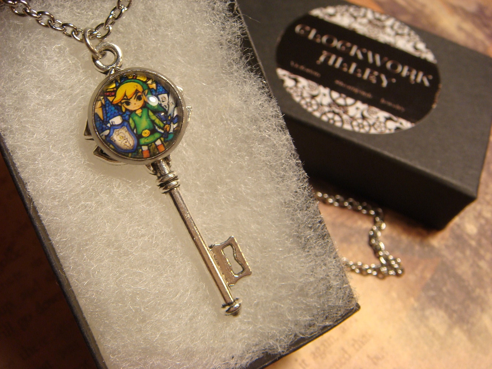 Legend of Zelda Link Key Necklace in Antique Silver 3097 Etsy