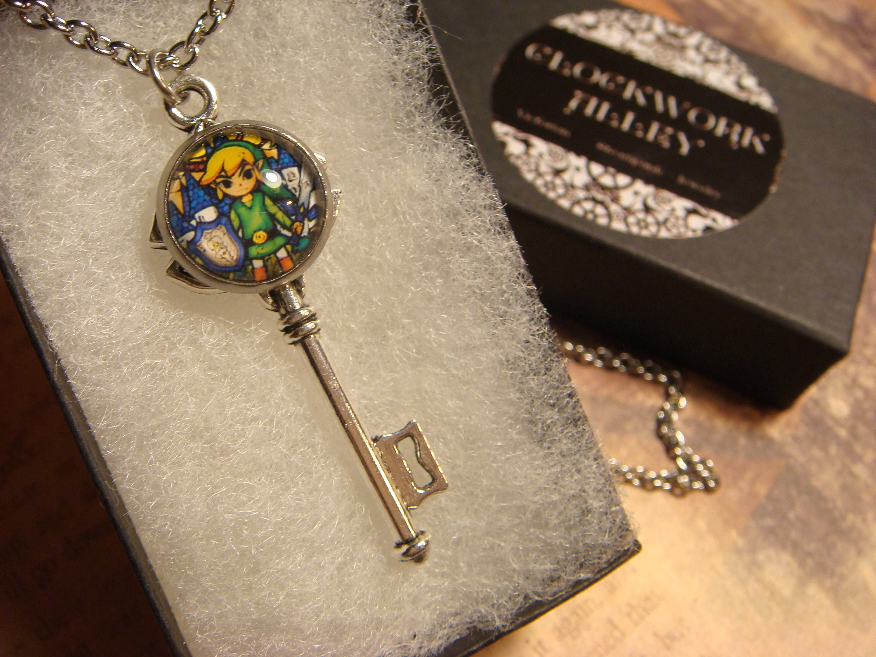 Legend of Zelda Link Key Necklace in Antique Silver 3097 Etsy