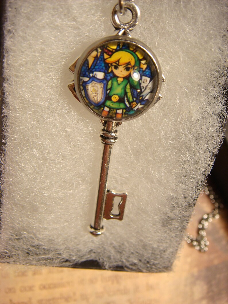Legend of Zelda Link Key Necklace in Antique Silver 3097 Etsy