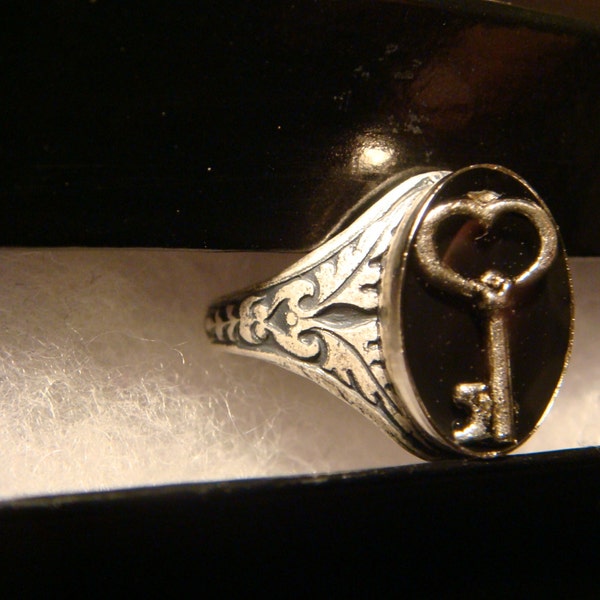 Herz Schlüsselanhänger in Antik Silber (1294)