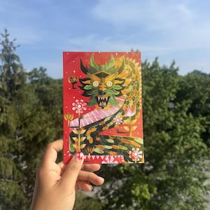 Asian Dragon Art Print 5x7
