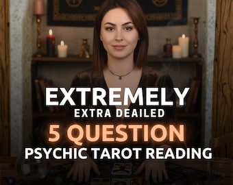 Lectura de tarot de 5 preguntas en la misma hora / Percepción psíquica personalizada