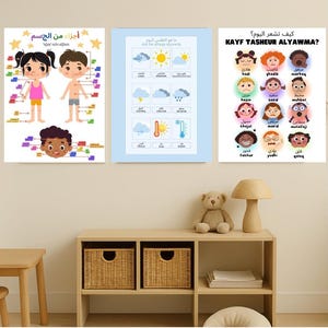 Arabic Alphabet Poster | Islamic Wall Art for Kids | Digital Download