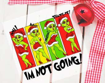 Grinch Christmas PNG | Holiday Sublimation Design for T-shirts | Tumblers | Stickers | Wall Art
