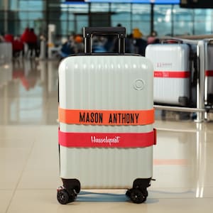 Personalised Luggage Strap 180cm x 5cm Suitcase Safe Luggage Belt With Your Tex / Name