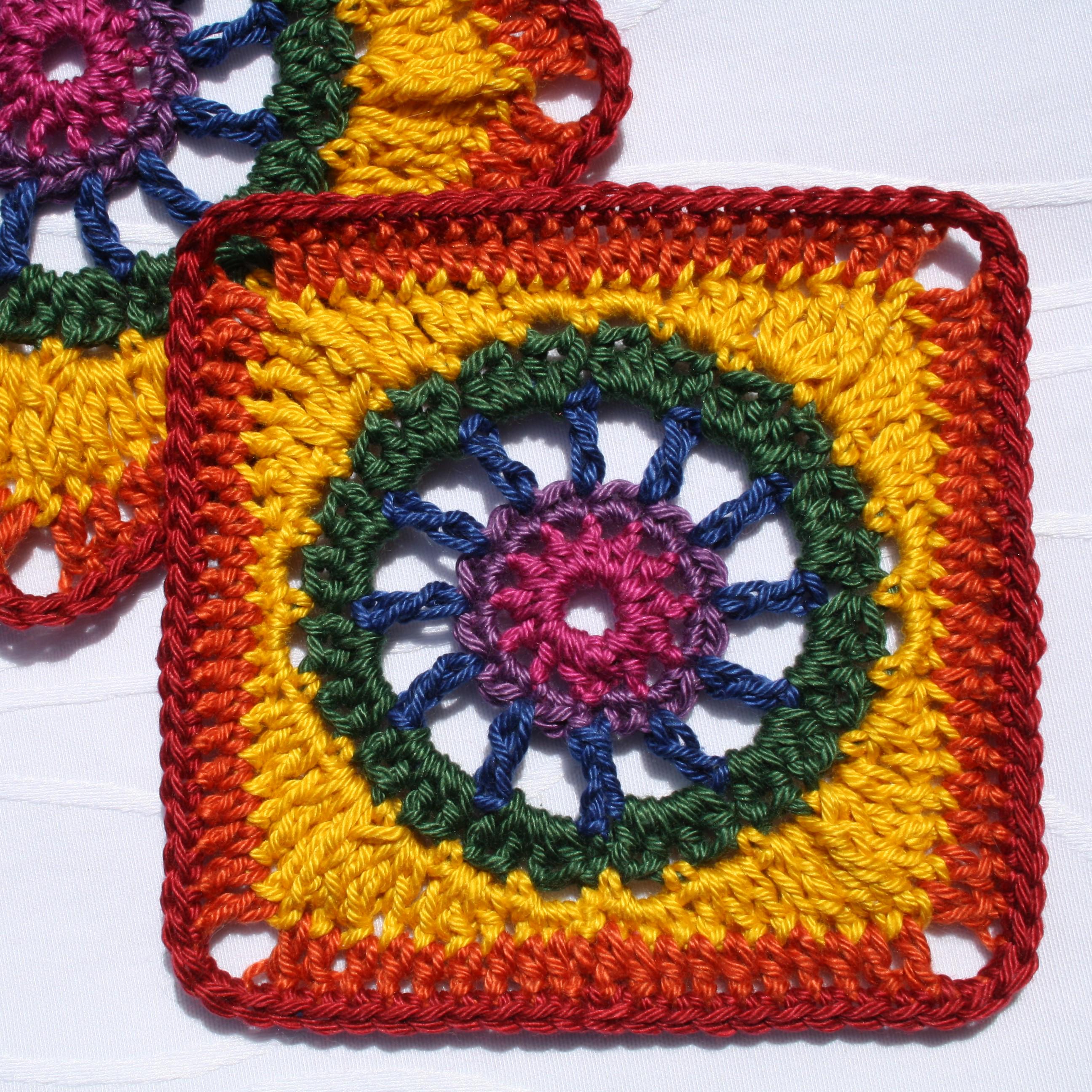 Crochet Ryu Crochet PDF Pattern for Granny Square - Round Goes the Wheel - Great ...