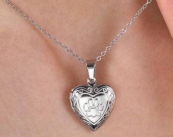 Collar con foto de mascota personalizado, recuerdo con huella de pata, regalo para la pérdida de un perro o gato, joyería conmemorativa para mascotas, regalo de duelo, regalo para mamá de perro