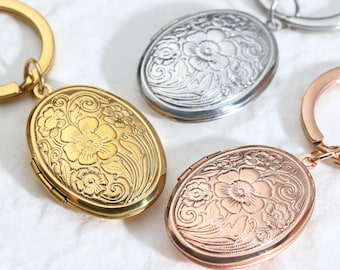 Personalized Photo Locket Keychain, Keep Them Close Forever, In Loving Memory Gift, Memorial Keepsake for Mom or Sister