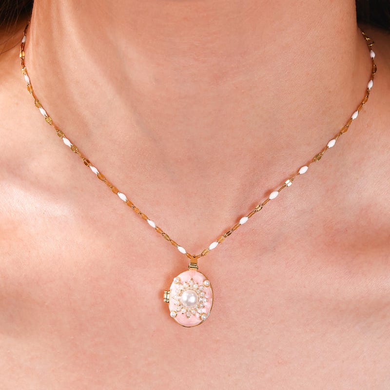 Pear Locket Pearl Locket - Etsy
