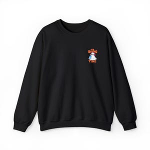Es ist Booing Time Besticktes Halloween Rundhals-Sweatshirt Minimalistische Geisterstickerei Gemütlicher Herbst Sweatshirt Gruselige Saison Ästhetik