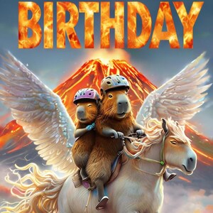 Cartão de Aniversário Capivara