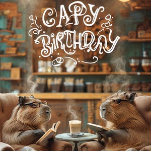 Cartão de Aniversário Capivara