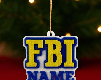 Personalized FBI Ornament, FBI Ornament, Agent Gift, Custom FBI Agent, Custom Ornament, Beautiful ornament, Christmas tree decor