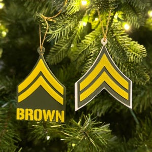 Personalized Army Corporal Ornaments, Corporal Ornaments, Army Christmas Decoration, ARMY Ornaments, CPL Ornaments, CPL Rank Ornament