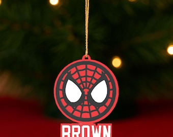 Personalized Spiderman Ornament, Spiderman Ornament, Spiderman Gift, Spiderman Christmas, Christmas figurines, Christmas balls name