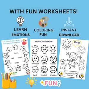 Feelings & Seasons Coloring Pages – 18 Printable Worksheets for Kids