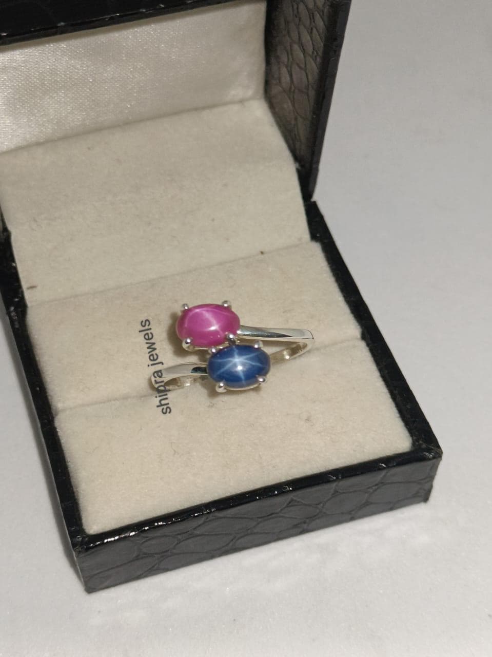 Vintage Blue And Pink Lindy Star Sapphire Ring, Star Sapphire Ring, 6…
