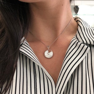 Cartier Inspired Amulette Necklace Mother of Pearl Cartier Amulette Necklace Silver Amulette Necklace Sterling Silver Amulette Necklace Etsy