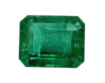 13.78 Carat 16x13 Fine Natural Loose Zambian Emerald- Emerald Cut, Dark Green Emerald, Genuine Emerald Gem, Emerald May Birthstone