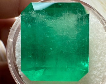 22.54 Carat HUGE 19x16.5 Classic Natural Loose Colombian Emerald- Emerald Cut, Muzo Green Genuine Emerald May