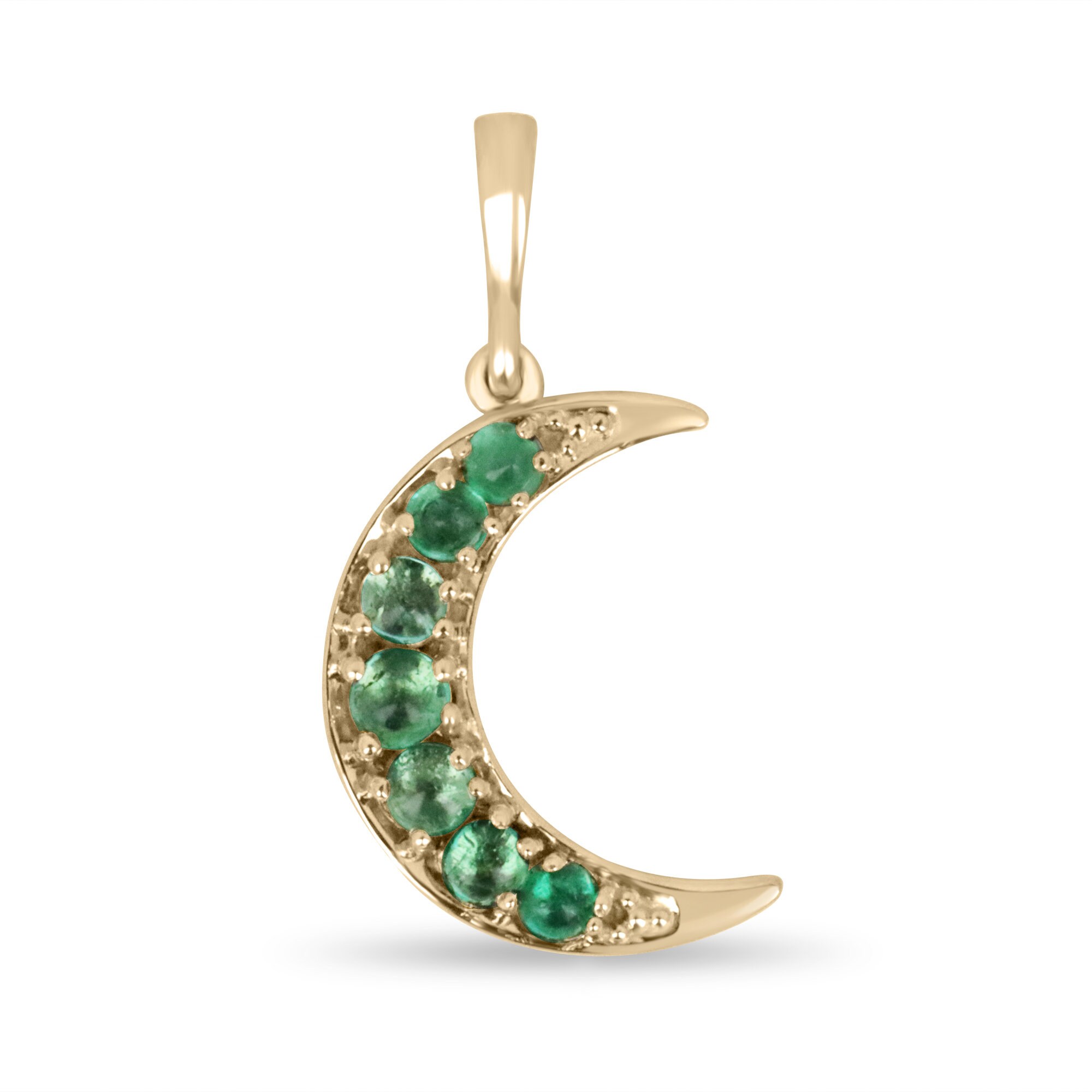 Emerald moon necklace deals
