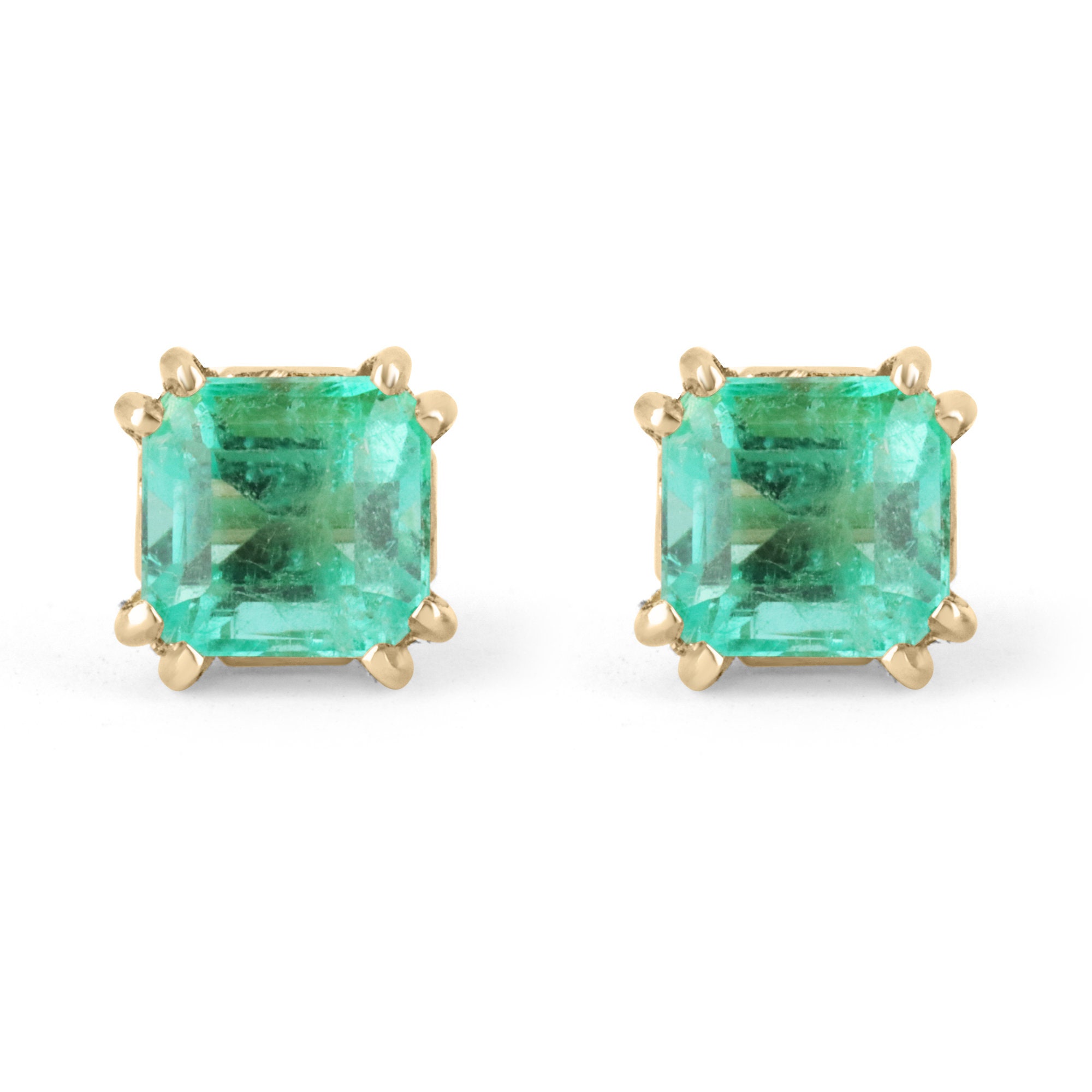 Buy Genuine Colombian Emerald Earrings Emerald Studs May Online in India   Etsy