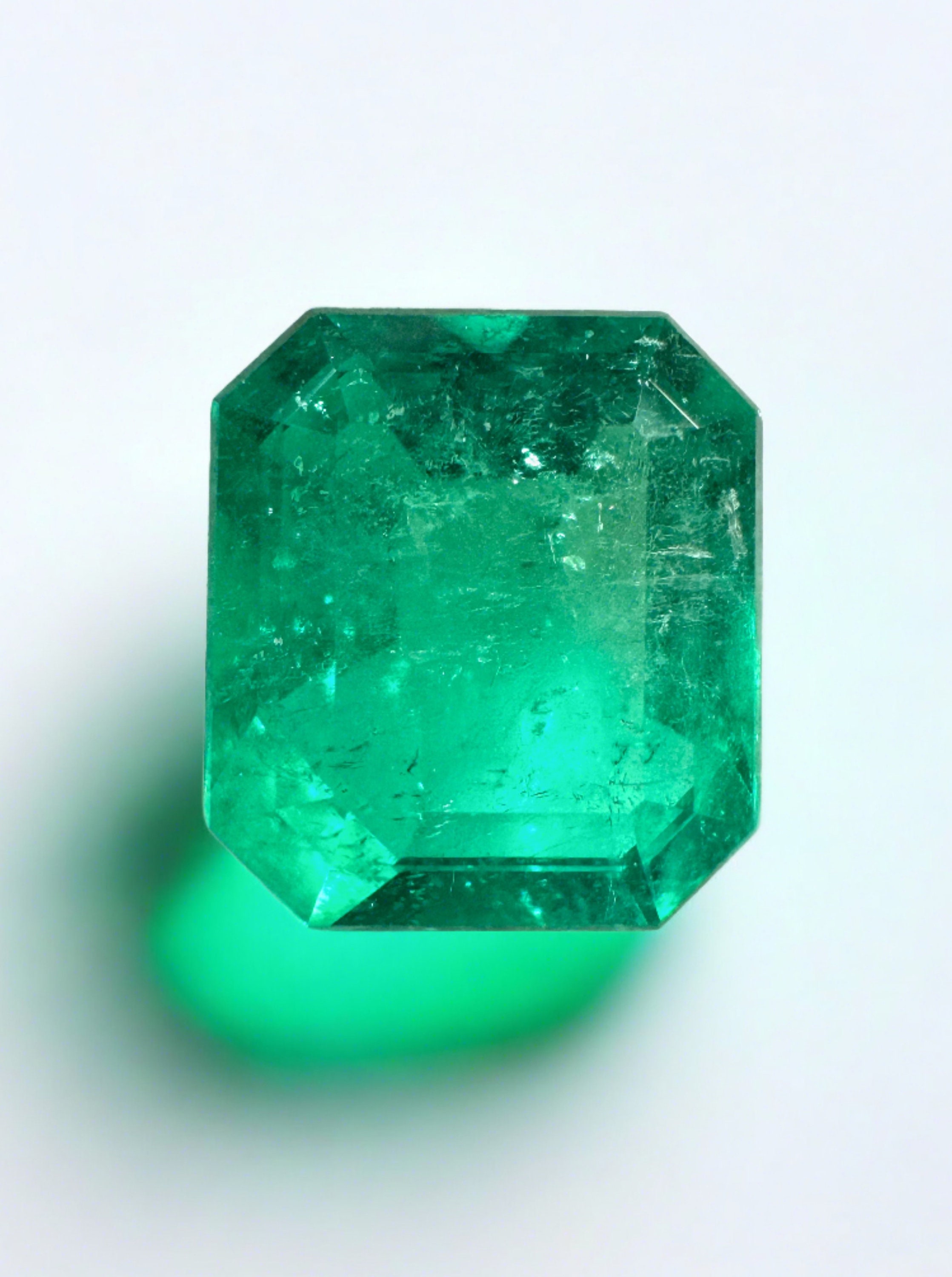 2.63 Carat Deep Bluish Natural Loose Colombian Emerald- Emerald Cut, Chivor Mine Green Emerald, Genuine Emerald Gem, Emerald May Birthstone