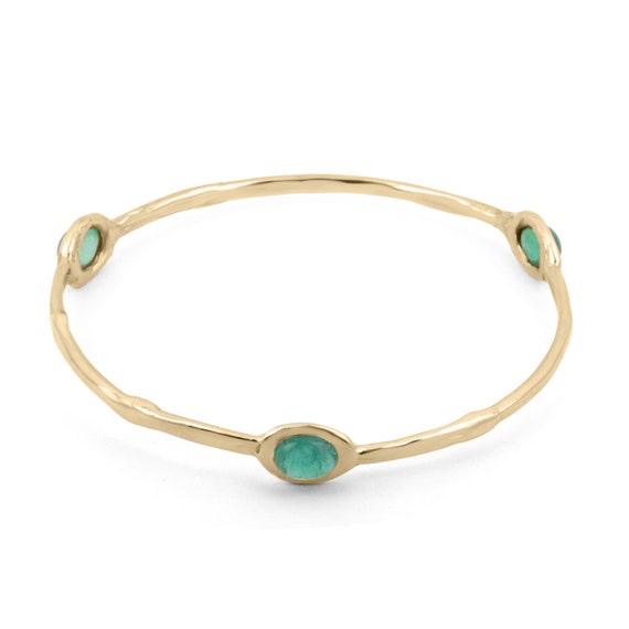 Vintage 18K Gold Bracelet with Lavender Jadeite Jade Cabochon Emeralds –  Tenenbaum Jewelers