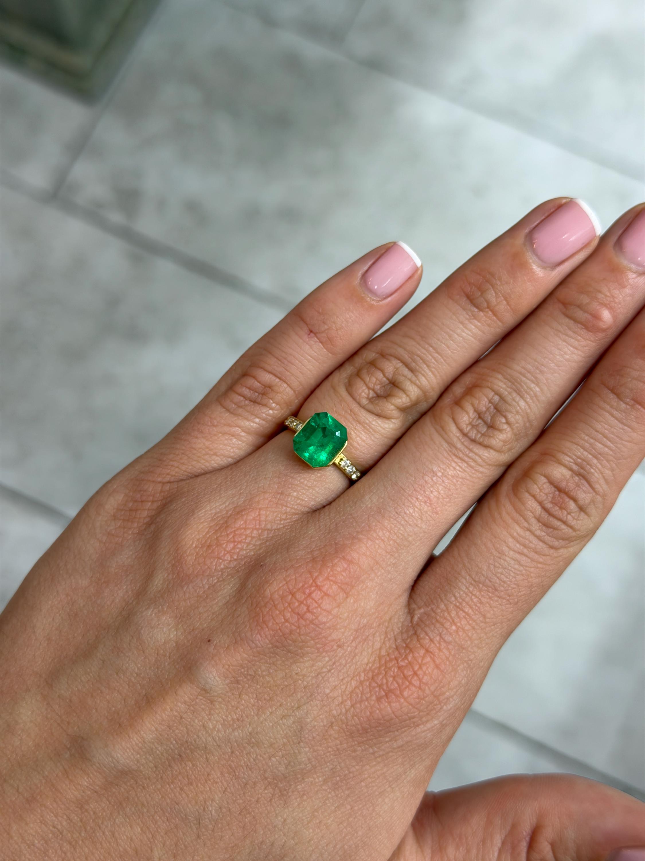 2.80 Carat Kryptonite Vivid Green Natural Loose Colombian Emerald