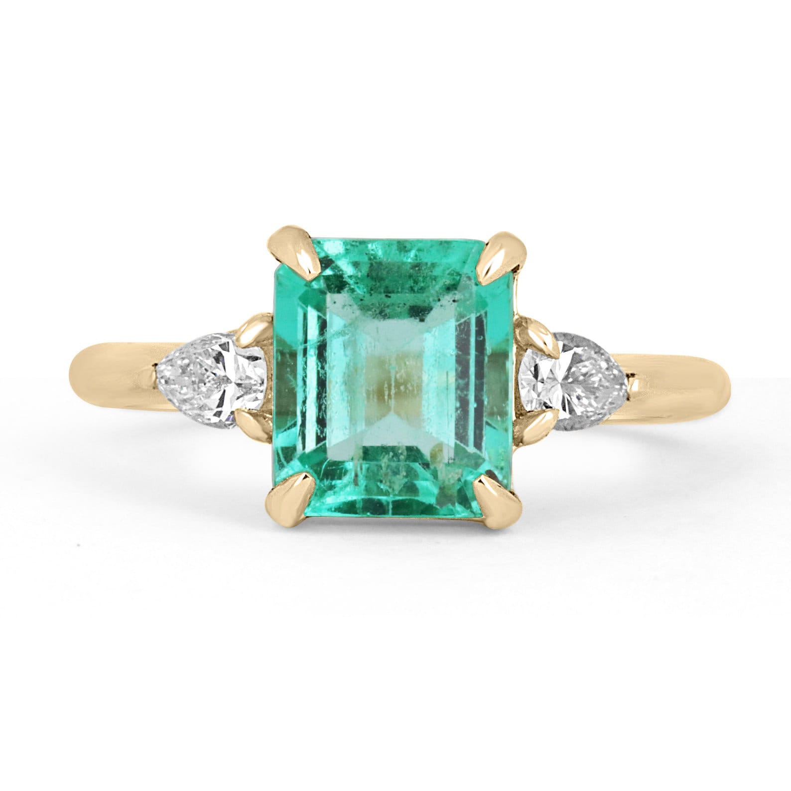 Emerald Ring 6.72 Ct. 18K Yellow Gold | The Natural Emerald Company