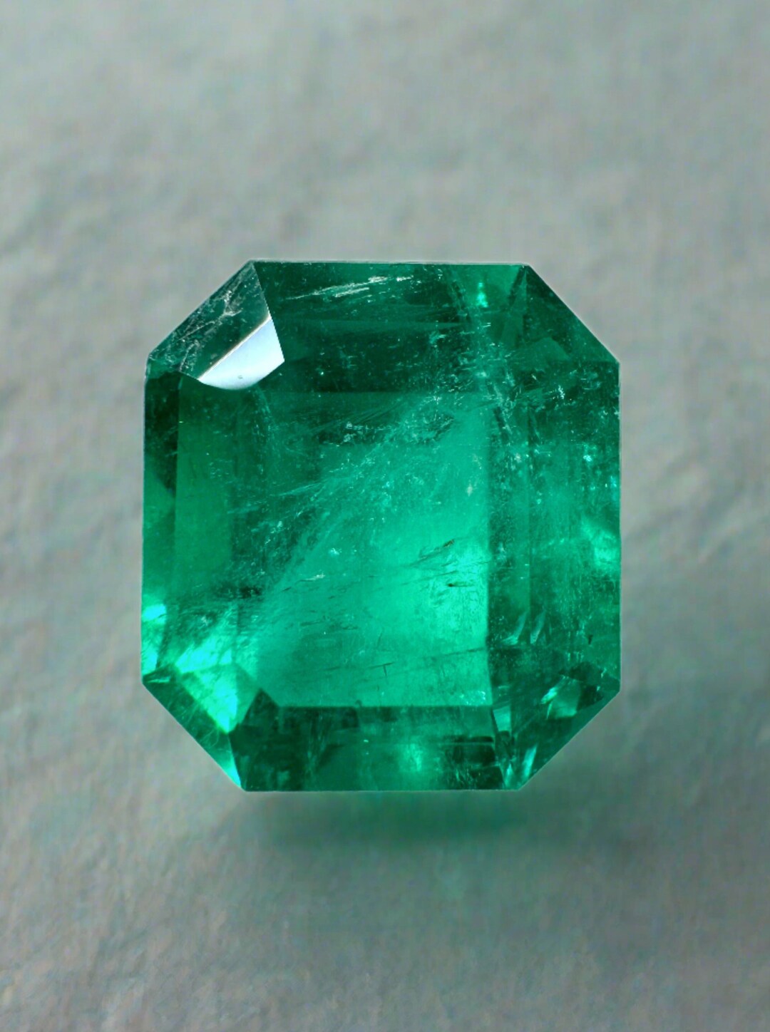 5.84 Carat GIA CERT Intense Bluish Green Natural Loose Colombian