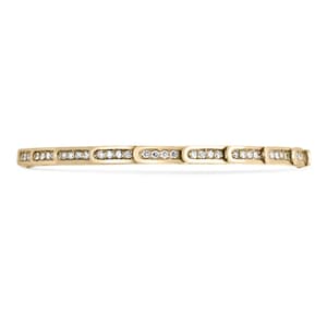 1.10tcw Diamond & Yellow Gold Tennis Bracelet 14k, Fancy Link Diamond Bracelet, Yellow Gold Bracelet, Anniversary Bracelet, Anniversary Gift