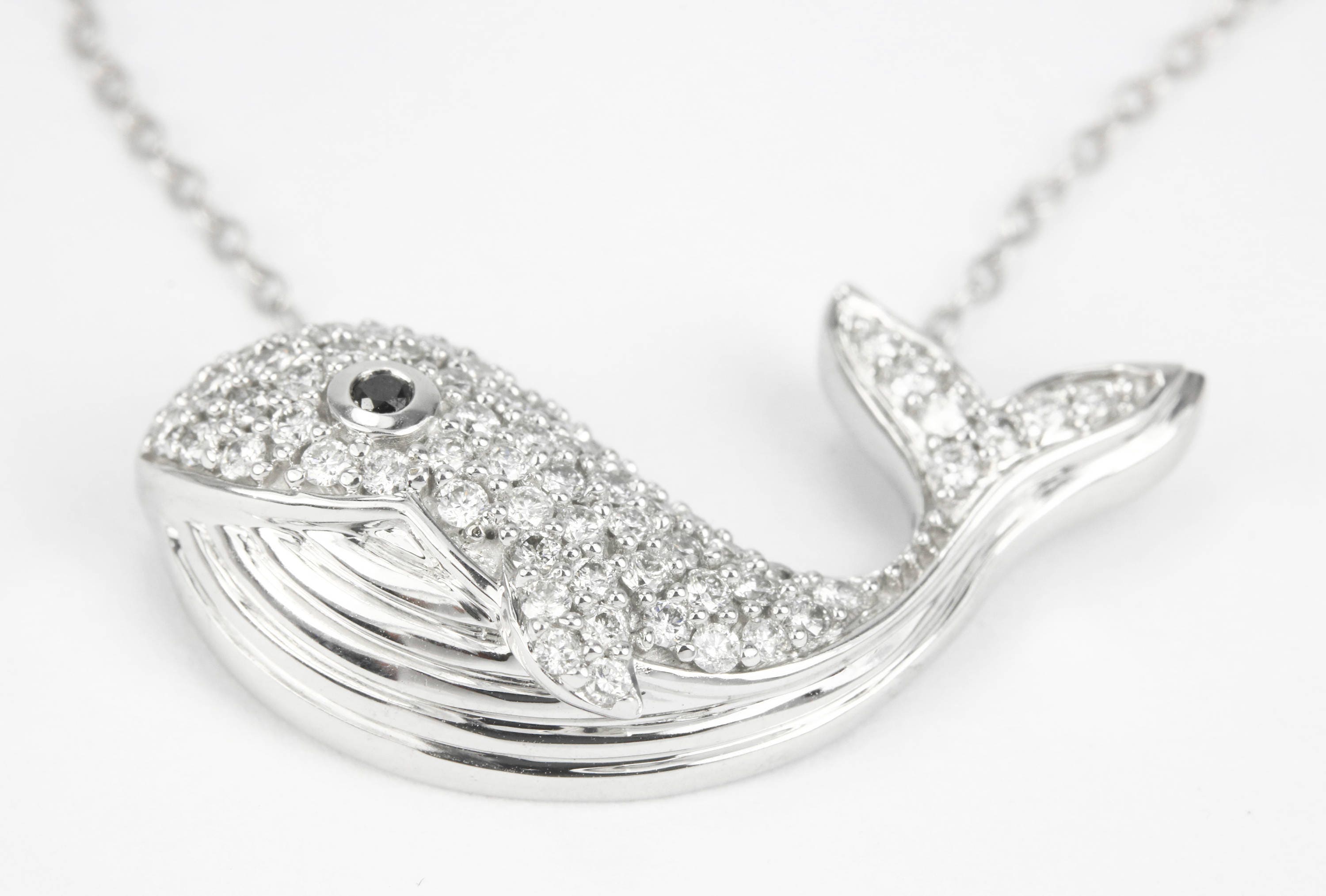 Diamond whale shop necklace