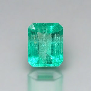 2.84 Carat 9x8 Chunky Natural Loose Colombian Emerald- Emerald Cut, Muzo Mine Green Emerald, Genuine Emerald Gem, Emerald May Birthstone