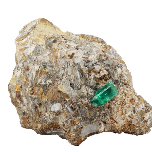 Stunning 18+ Carat Natural Colombian Emerald Rough Specimen, Collectors Fine Quality Uncut Raw Colombian Emerald Rock Specimen,